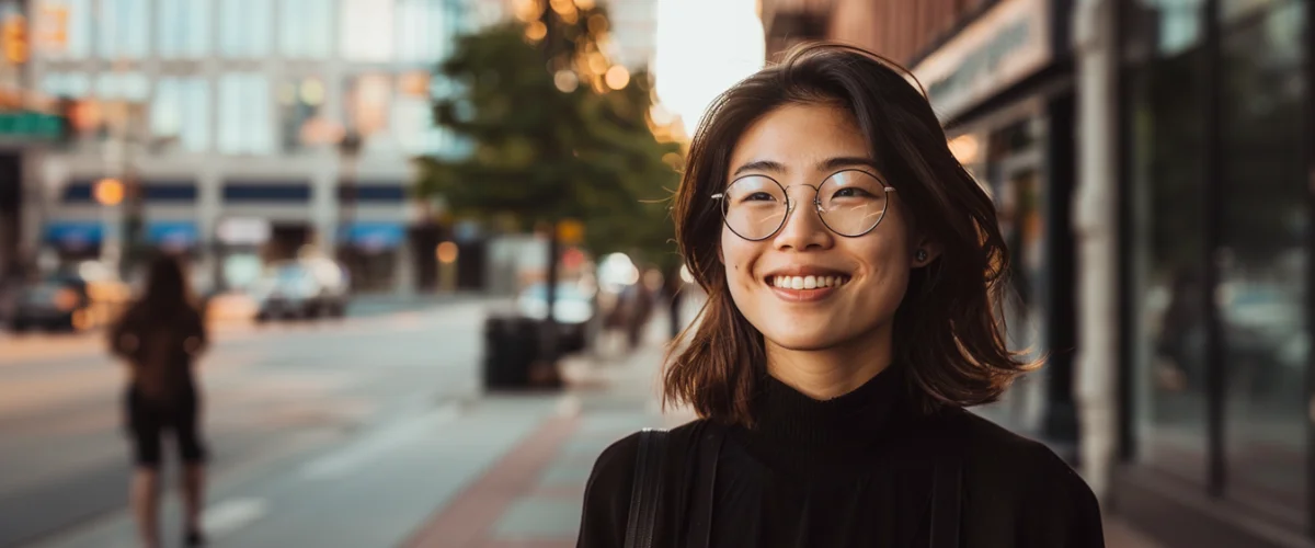 A smiling woman